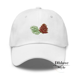 Pine Cones Embroidered Dad hat, Natural Life Gift – Pine Tree – Unisex Custom Hat