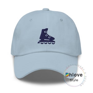 Roller Skate Embroidered Dad Hat, 80s Retro Style – Gift for Skater Girl – Custom Unisex Cap
