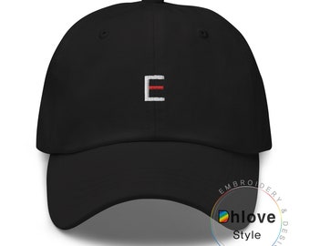 Alphabet E Dad hat, Embroidered baseball cap-Unisex