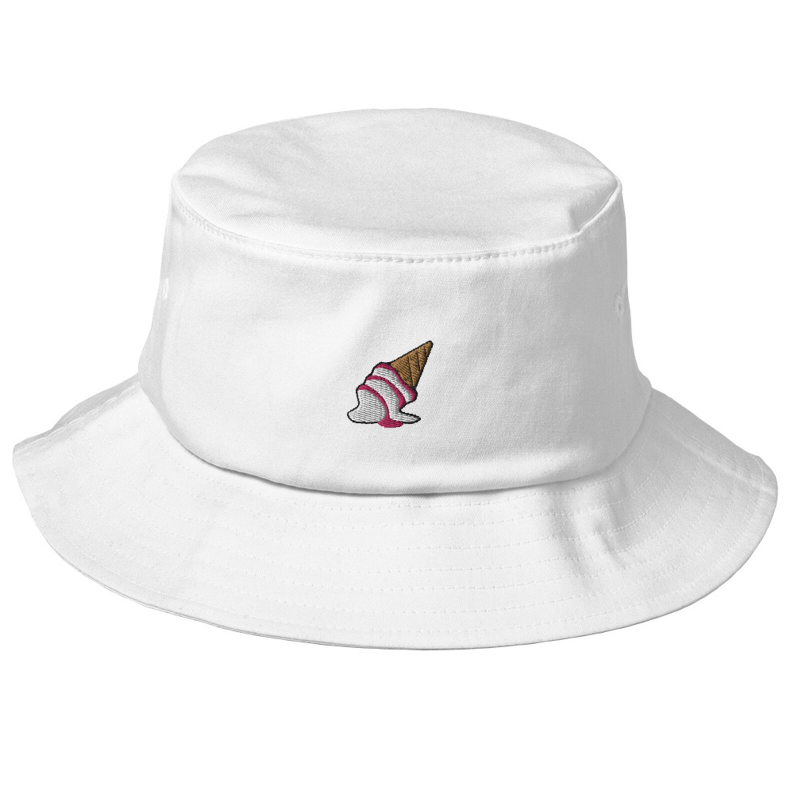 Ice Cream Old School Bucket Hat Embroidered hat Etsy