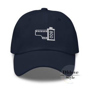 Embroidered Analog Film Dad Hat: Retro Camera Cap, Custom Unisex Design
