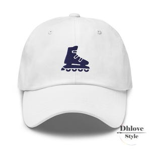 Retro Roller Skate Embroidered Dad Hat: 80s Style Cotton Twill