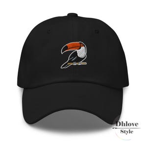 Embroidered Toco Toucan Dad Hat: Tropical Bird Lover Cap