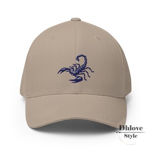 Scorpion Structured Twill Cap, Embroidered Hat – Insect Lover – Custom Unisex Cap
