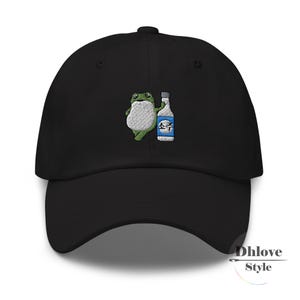 Funny Soju Embroidered Dad Hat, Cute Drunk Frog – Korean Soju Design – Gift for Him – Custom Unisex Cap