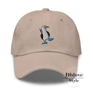 Embroidered Blue Footed Booby Dad Hat, Bird Lover Gift, Funny Animal Cap