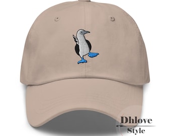 Embroidered Blue Footed Booby Dad Hat, Bird Lover Gift, Funny Animal Cap