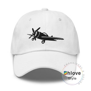 Propeller Biplane Dad Hat, Embroidered – Retro Plane Design – Unisex Adventure Cap – Vintage – Design hat– Cute hat
