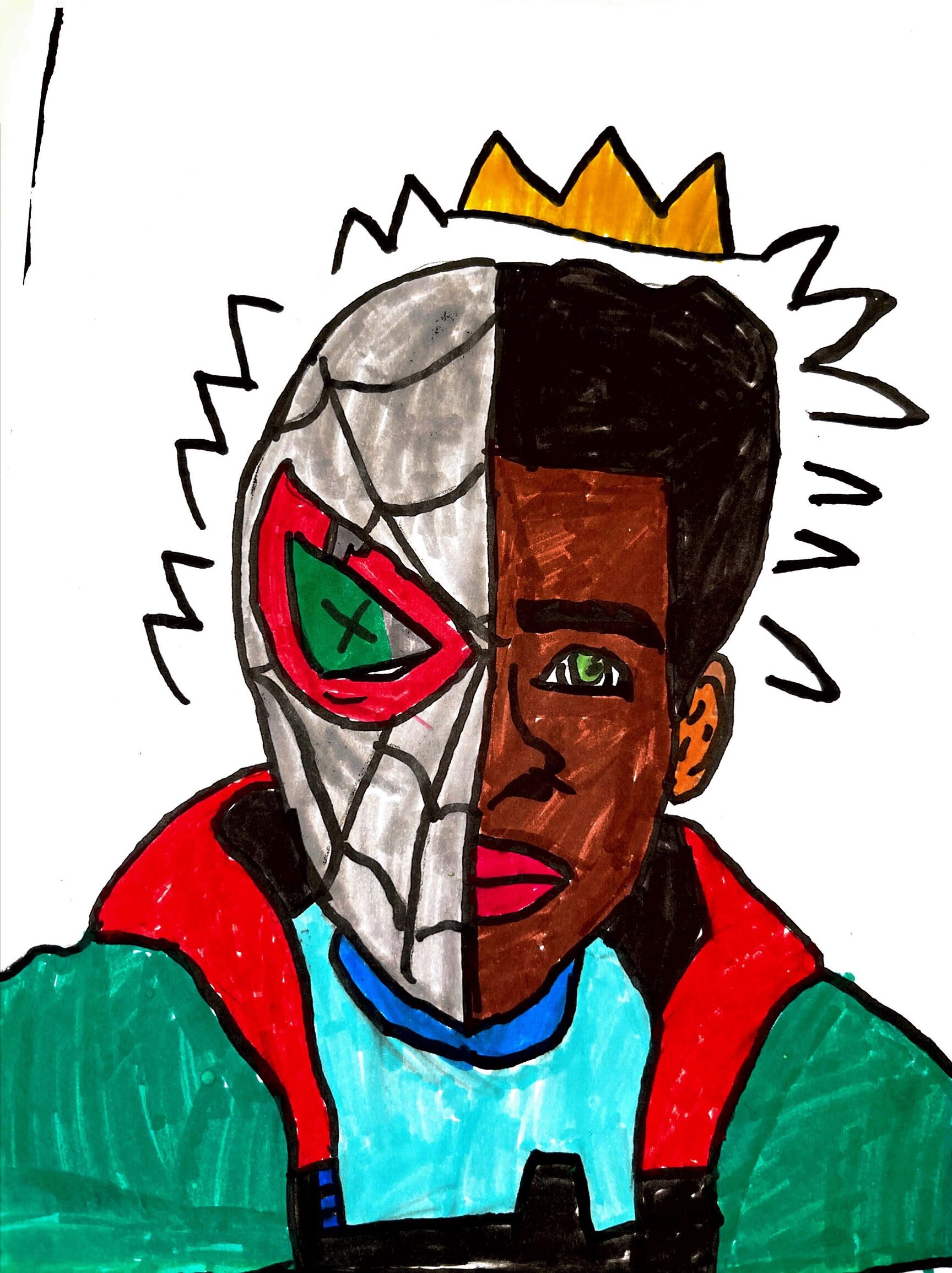 Spiderman Miles Morales Coloring Page Across the Spider Verse Etsy Canada