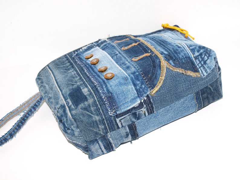 Jeans bag project bag clutch cosmetic bag upcycling bag universal bag image 6