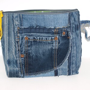 Jeans bag project bag clutch cosmetic bag upcycling bag universal bag image 4