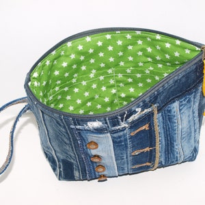 Jeans bag project bag clutch cosmetic bag upcycling bag universal bag image 3