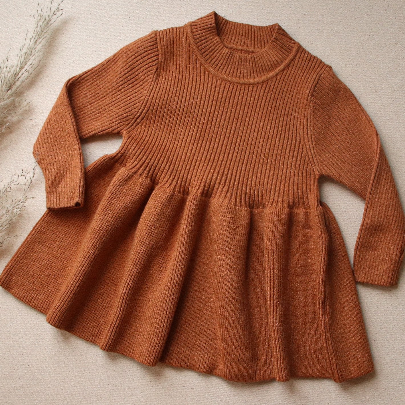 rust mock neck sweater