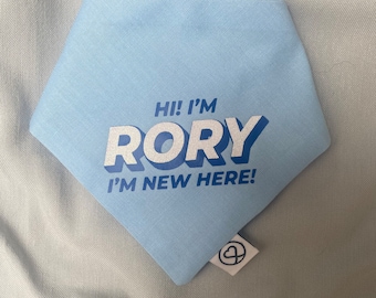Personalized New Puppy Bandana, Custom Dog or Cat Bandana