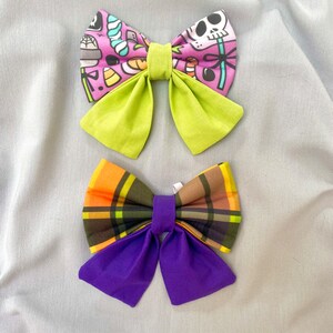 Halloween Dog Sailor Bow, Halloween Dog Bow Tie, Halloween Plaid Bow Tie, Halloween Candy, Spooky Dog, Halloween Cat Bow Tie, Spooky Cat