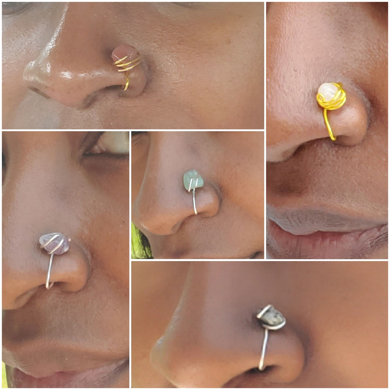 Crystal nose cuff/ nose cuff gem/ nose cuff crystal/ nose cuff Etsy