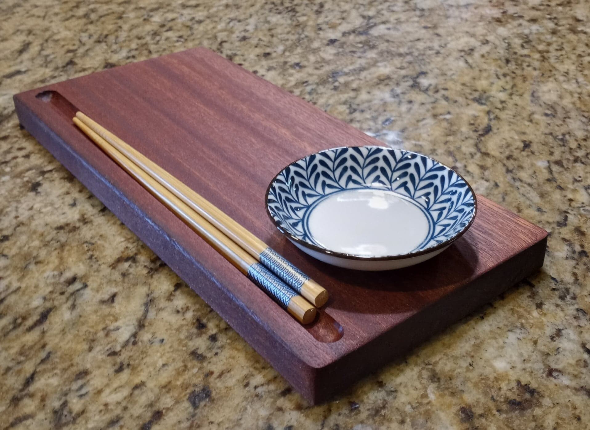 Sushi Serving Tray Sauce Dish & Chopsticks Etsy