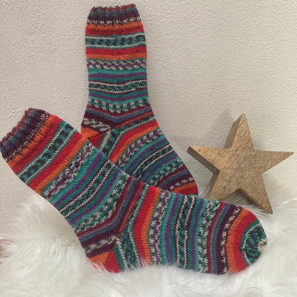 DESIRED SIZE: Hand-knitted 4-ply wool socks