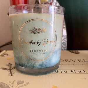 Scented Soy Wax Candle: 12 oz Glass Jar, Aromatherapy Candles by Denise