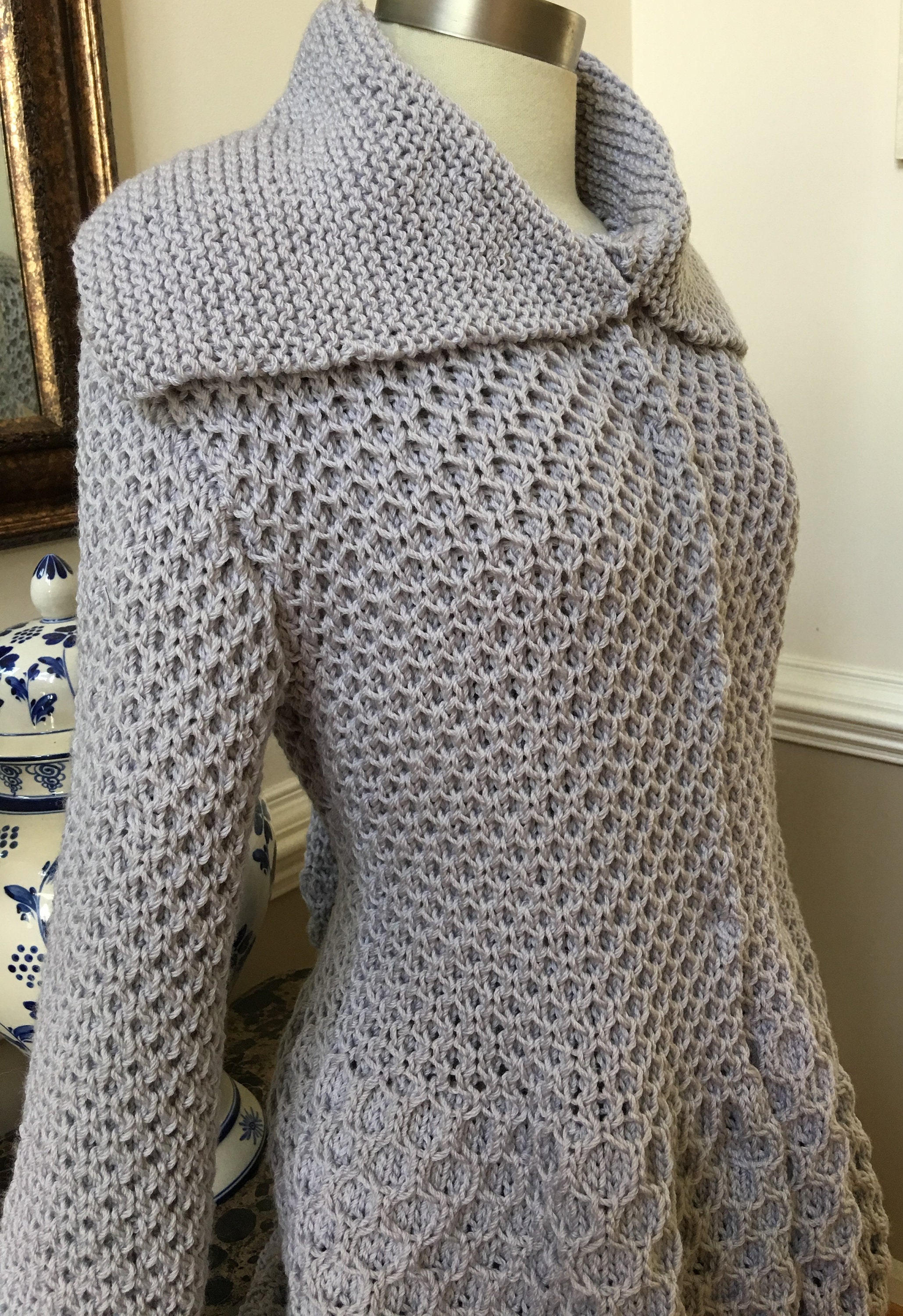Knitting Pattern - Honeycomb Sweater Pattern - Etsy