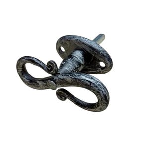 Handmade Forged Iron Knob: Rustic Blacksmith Cabinet Pull