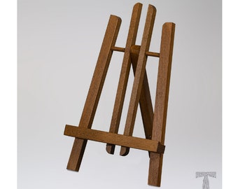 Popular table willow easel tripod. Used to display small art canvases, photographs, postcards, advertisements, books and posters
