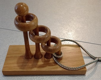 Handcrafted Wooden Puzzle for Adults & Kids Unique Brain Teaser Eco-Friendly Wood Gift
