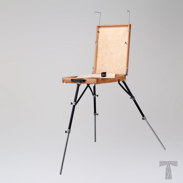 Painting easel, Wooden display easel, Pochade box IMPainter Tart 102