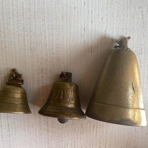 Unique Collection of Ancient Ukrainian Bronze Bells, three ancient bronze bells, each of which has its own unique history and charm