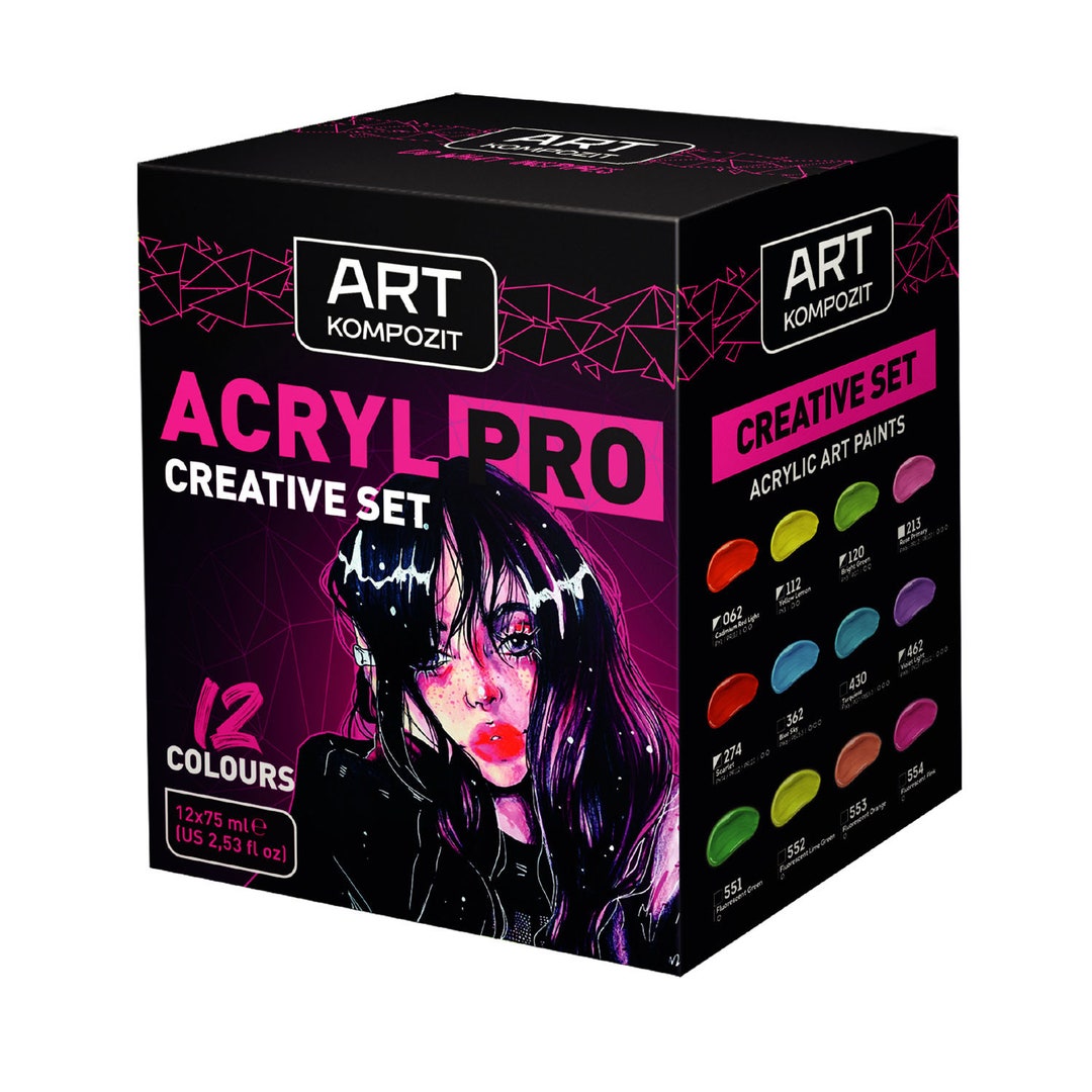 Sorandy 12 Colori Set Di Vernici Acriliche D'arte, Tubi Da 12 Ml Di - Foto 8
