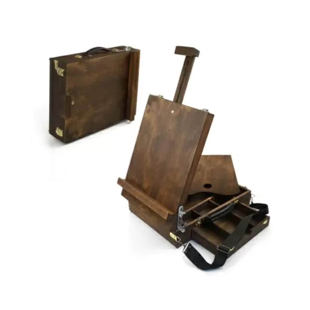 Wooden Travel Box for Drawing, Easel, Case, Watercolor Painting - Etsy