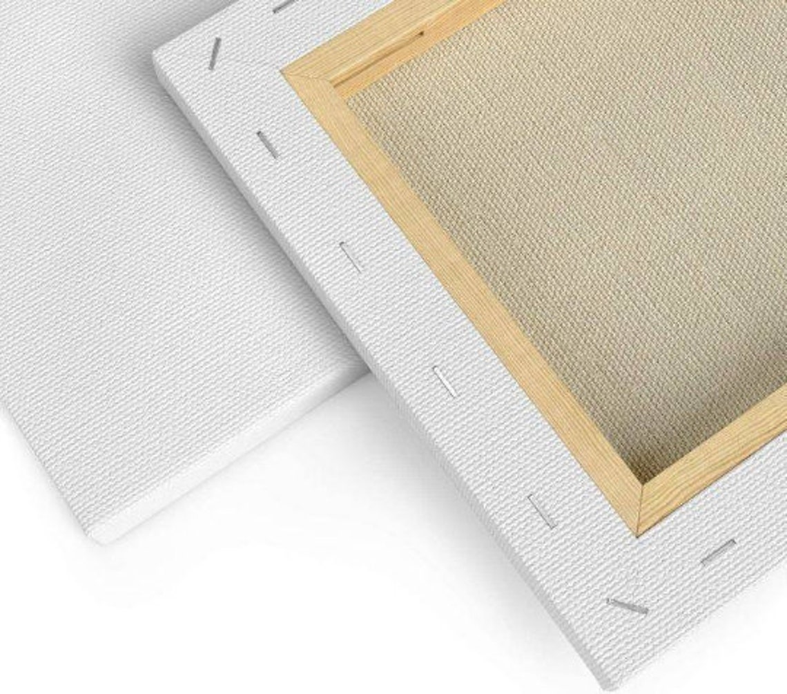 Canvas for Oil Paint Primed Canvas Set 4 Blank Stretched Etsy