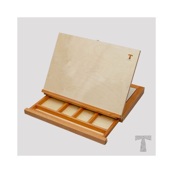 Box BRITISH TART Easel for Watercolors, Stylish Tablet Pencil Case, Desktop  Easel, Desktop Easel With Box for Art Tools 