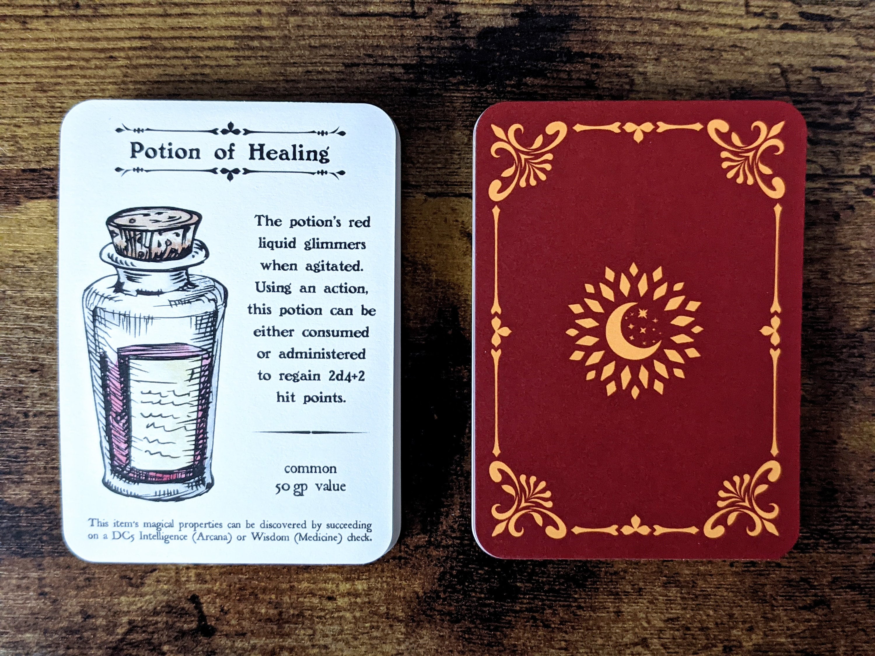 Potion of Healing D&D Item Card Packs Etsy