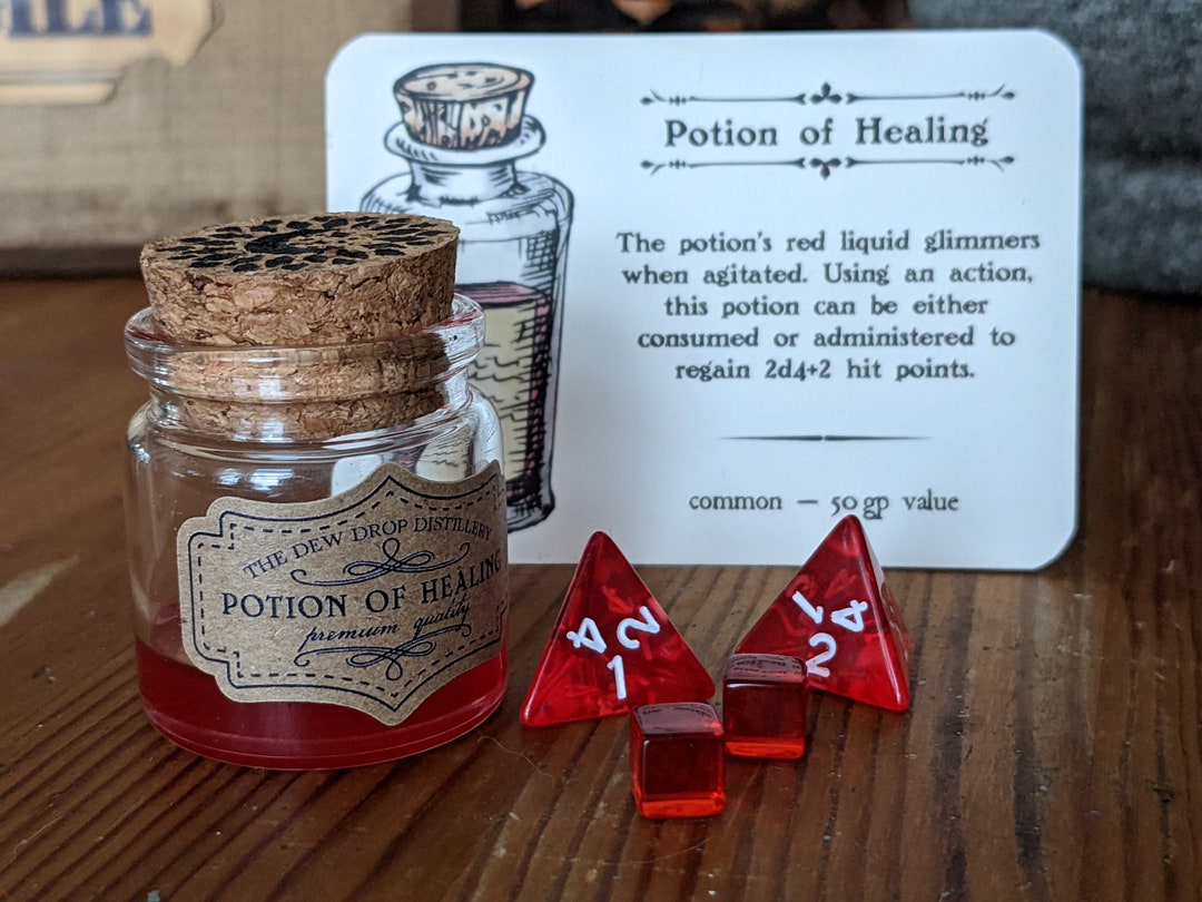D&D Potion of Healing, All Rarities Etsy
