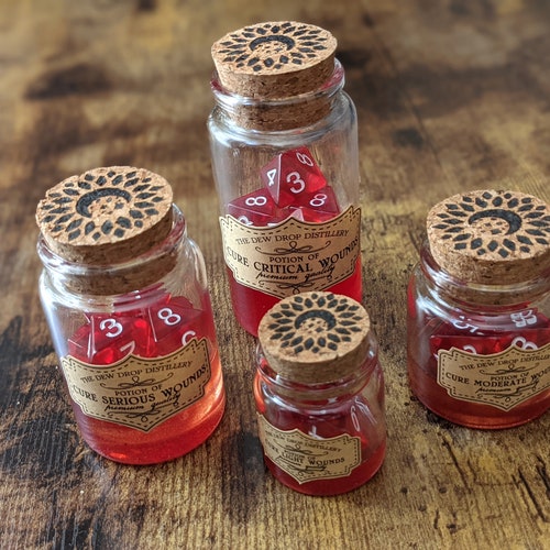 Potions of Cure Wounds pathfinder 1st Ed. Complete Set D8 Etsy