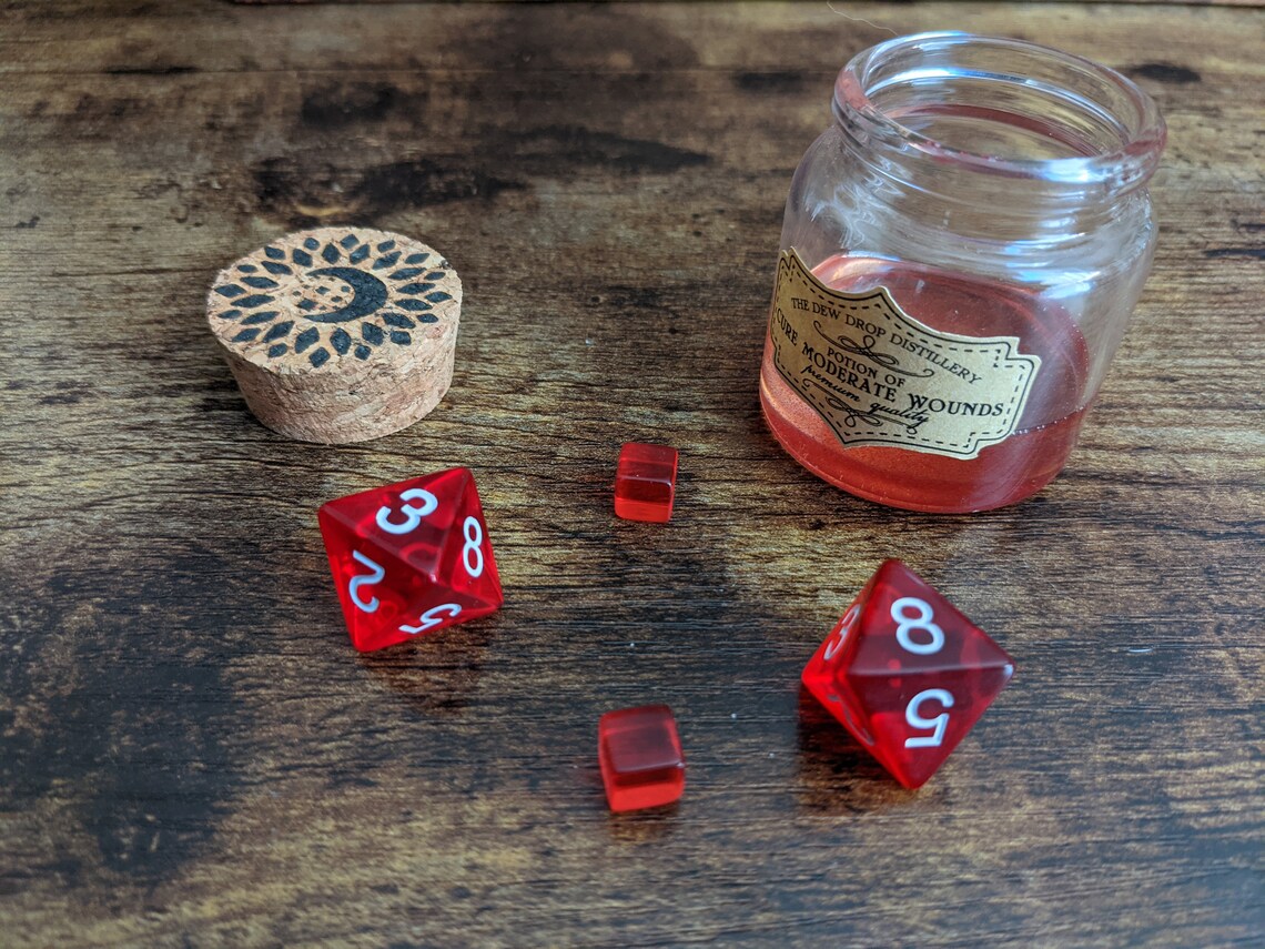 Potions of Cure Wounds pathfinder 1st Ed. Complete Set D8 Etsy