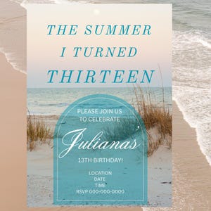 The Summer I Turned Birthday Invite