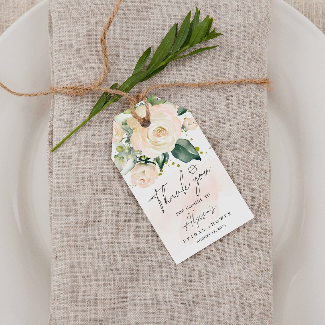 Thank You Favor Tag Template, Editable Thank You Tag,wedding Favors ...