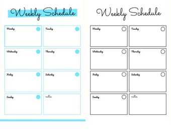 Printable Weekly Schedule Template PDF. - Etsy