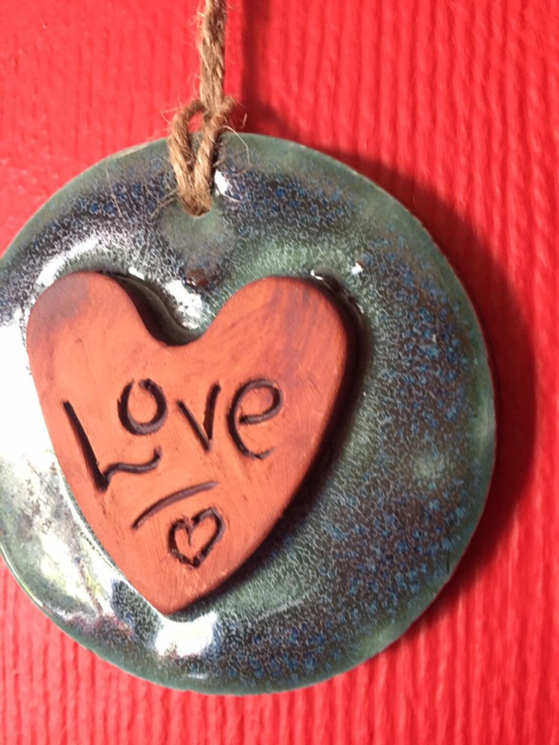 Pair small terracotta wall plaques Etsy