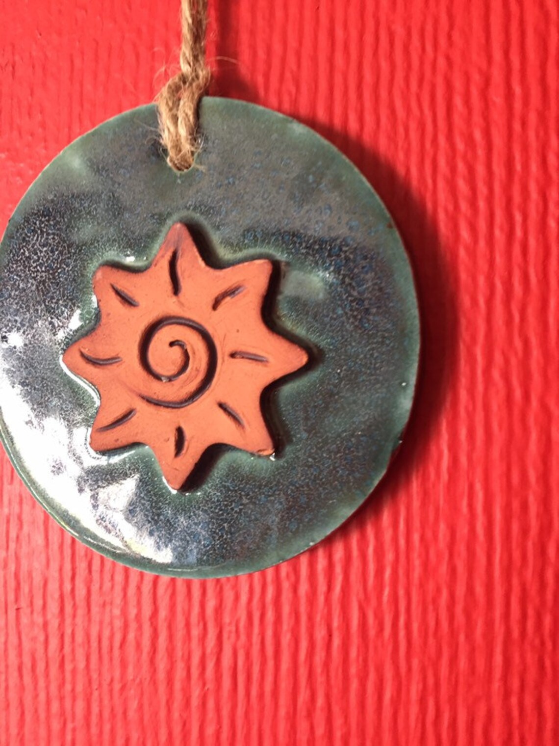 Pair small terracotta wall plaques Etsy