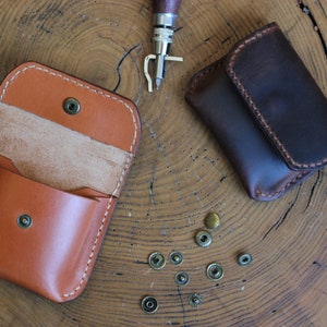 Leather Card Case, Credit Card Organizer, Cash Pocket, Cash and Coin Purse, Unisex Card Wallet, Gift for Mom