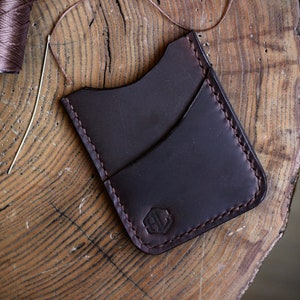 Porta carte in pelle, Porta carte personalizzato, Portafoglio in pelle minimalista, Fatto a mano, Porta carte per uomo