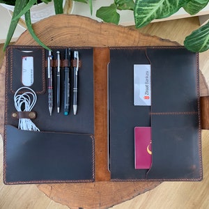 Leather Organizer, Personalized Portfolio, Leather  iPad Case, Leather Document Holder, iPad Cover