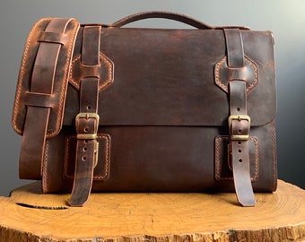 Leather Bag, Leather Satchel, Leather Massenger Bag, Handmade Leather Satchel, Personalized Goods