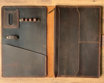 Leather Organizer,  Personalized Portfolio, Leather Padfolio, Leather Portfolio, A4 Size Document Holder