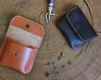 Leather Card Case, Credit Card Organizer, Cash Pocket, Cash and Coin Purse, Unisex Card Wallet, Gift for Mom