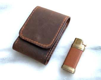 Personalized Leather Cigarrette Case, Leather Cigarrette Pack, Tobacco Case