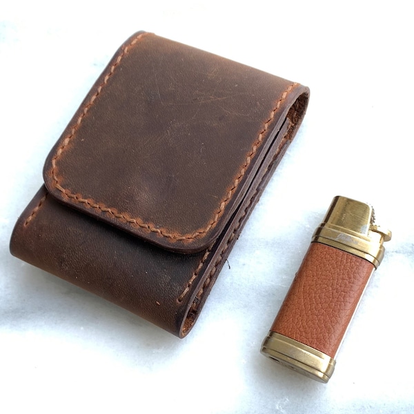 Personalized Leather Cigarrette Case, Leather Cigarrette Pack, Tobacco Case